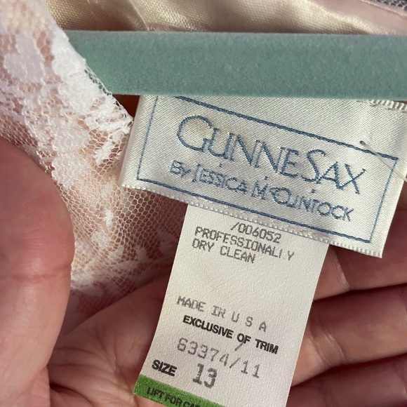 1980’s Gunne Sax Vintage Pink & Lace Dress Large - Picture 4 of 10